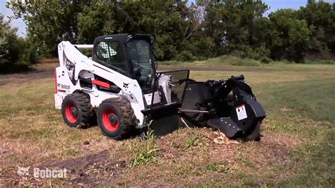 tree stump removal with skid steer youtube|bobcat skid steer stump grinder.